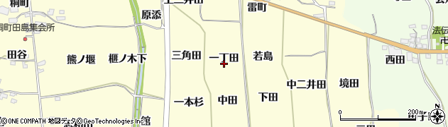 福島県福島市飯坂町湯野（一丁田）周辺の地図