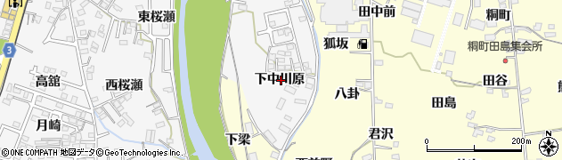 福島県福島市飯坂町（下中川原）周辺の地図
