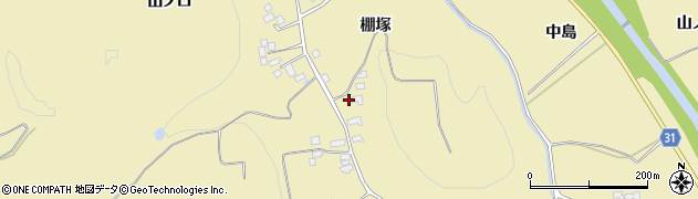 福島県伊達市梁川町大関（棚塚）周辺の地図