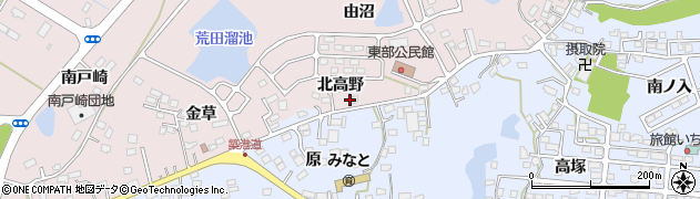 福島県相馬市原釜（北高野）周辺の地図