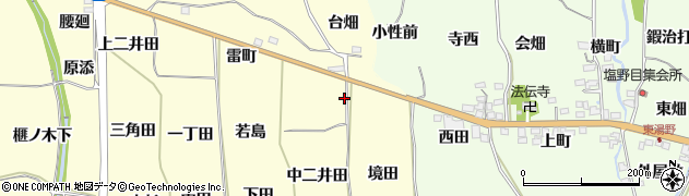 福島県福島市飯坂町湯野（台畑）周辺の地図