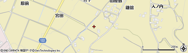 福島県伊達市梁川町細谷山屋敷63周辺の地図