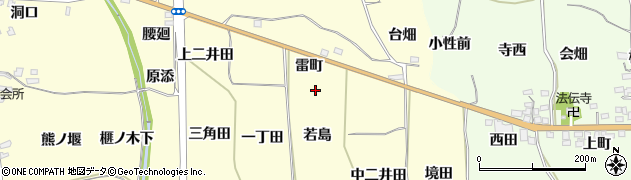 福島県福島市飯坂町湯野（雷町）周辺の地図