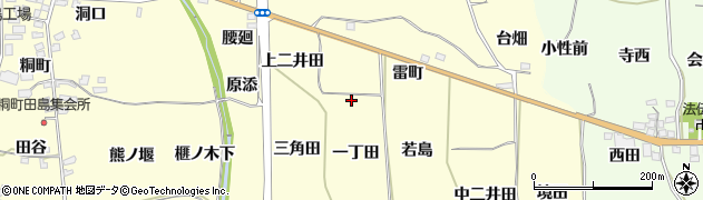 福島県福島市飯坂町湯野（二井田）周辺の地図