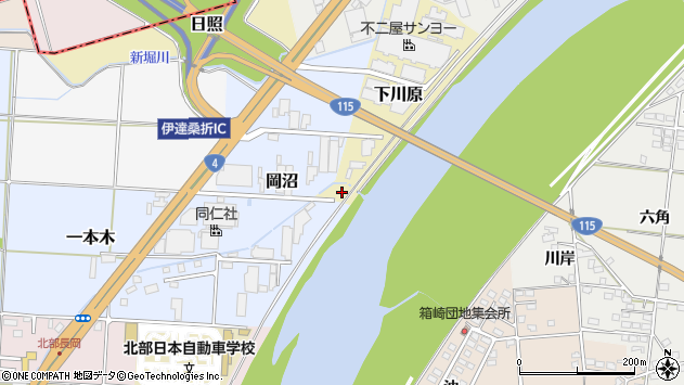 〒960-0401 福島県伊達市下川原の地図