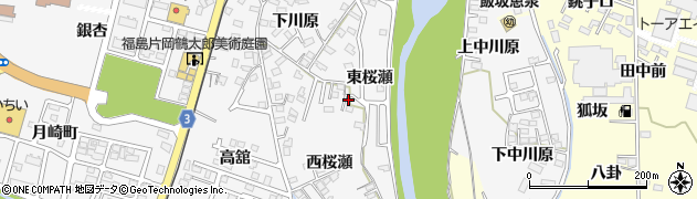 福島県福島市飯坂町西桜瀬54周辺の地図