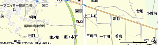 福島県福島市飯坂町湯野（原添）周辺の地図