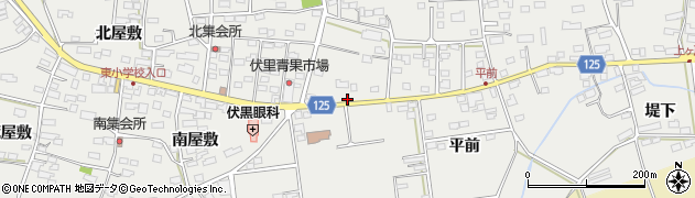福島県伊達市伏黒（観音前）周辺の地図