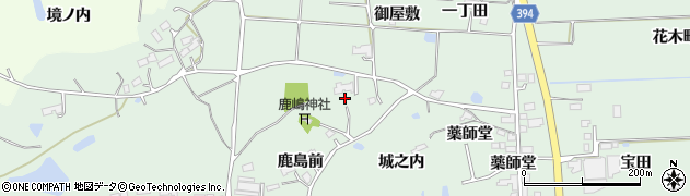 福島県相馬市石上（御屋敷）周辺の地図