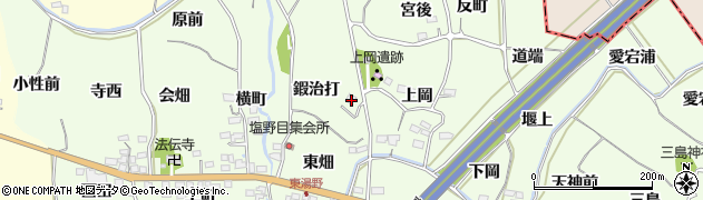 福島県福島市飯坂町東湯野鍜治打周辺の地図