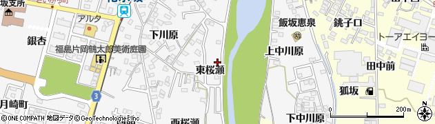 福島県福島市飯坂町東桜瀬4周辺の地図