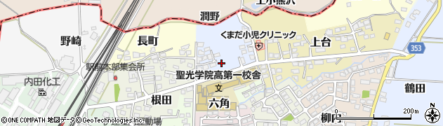 福島県伊達市高田周辺の地図