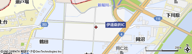 福島県伊達市堂ノ内周辺の地図