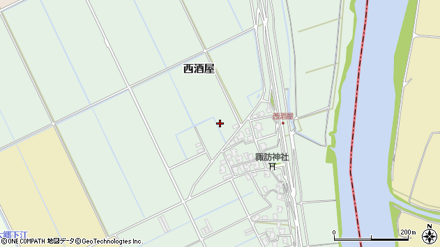 〒950-1402 新潟県新潟市南区西酒屋の地図