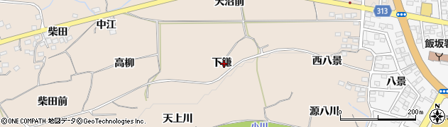 福島県福島市飯坂町中野下鎌周辺の地図