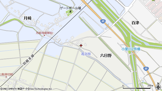 〒959-2130 新潟県阿賀野市六日野の地図