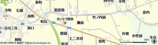 福島県福島市飯坂町湯野（蟹前）周辺の地図