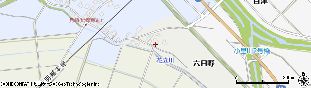 新潟県阿賀野市六日野周辺の地図
