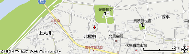福島県伊達市伏黒北屋敷14周辺の地図