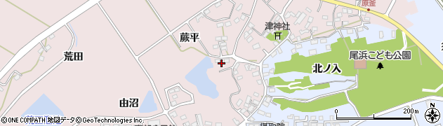 福島県相馬市原釜（蕨平）周辺の地図
