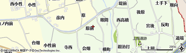 福島県福島市飯坂町東湯野原前周辺の地図