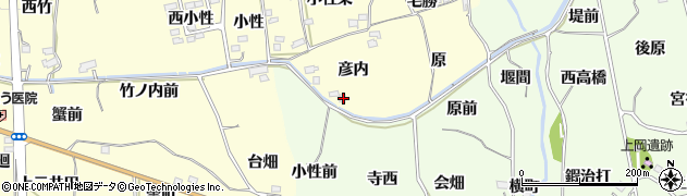 福島県福島市飯坂町湯野彦内周辺の地図