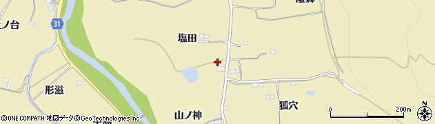 福島県伊達市梁川町大関塩田40周辺の地図