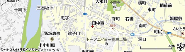 福島県福島市飯坂町湯野窪田1周辺の地図