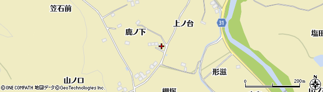 福島県伊達市梁川町大関（上ノ台）周辺の地図