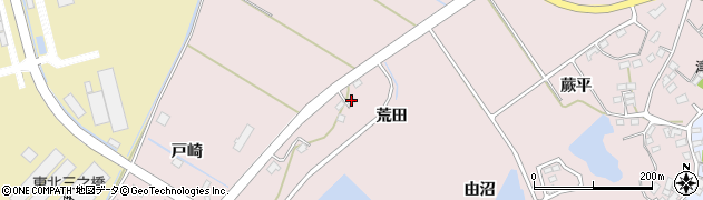 福島県相馬市原釜荒田周辺の地図
