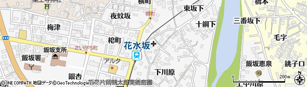 福島県福島市飯坂町（西坂下）周辺の地図