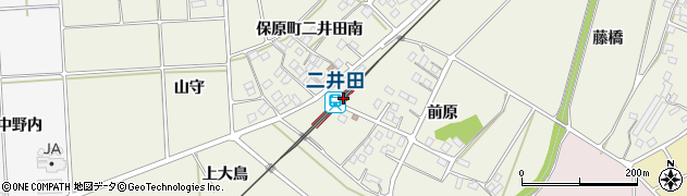 二井田駅周辺の地図