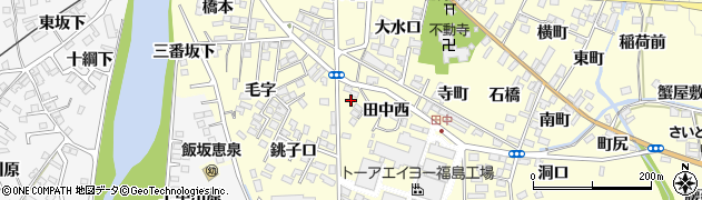 福島県福島市飯坂町湯野窪田周辺の地図