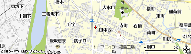 福島県福島市飯坂町湯野（窪田）周辺の地図