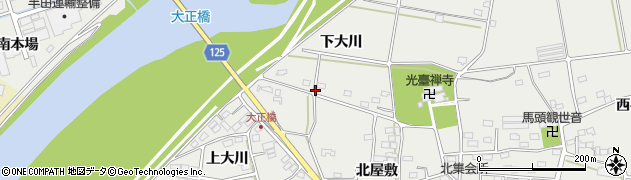 福島県伊達市伏黒（下大川）周辺の地図