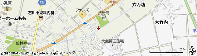福島県伊達市保原町（六万坊）周辺の地図