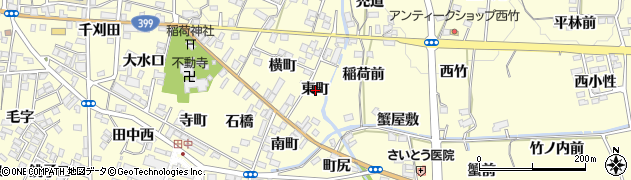 福島県福島市飯坂町湯野東町周辺の地図