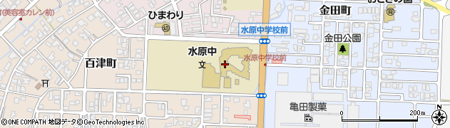 阿賀野市立水原中学校市民図書室周辺の地図