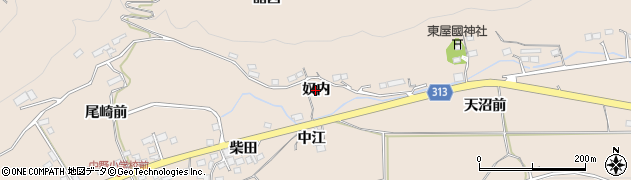 福島県福島市飯坂町中野（奴内）周辺の地図