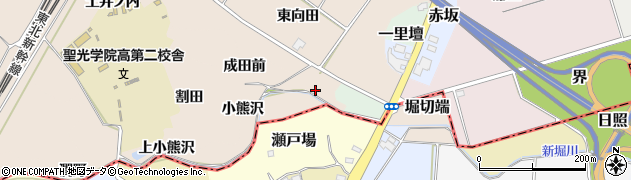 福島県桑折町（伊達郡）松原（小熊沢）周辺の地図