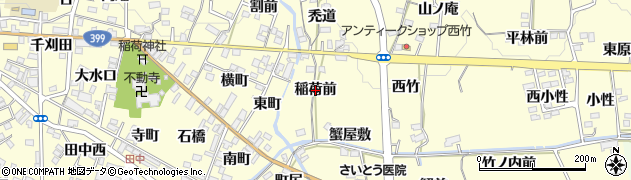福島県福島市飯坂町湯野（稲荷前）周辺の地図