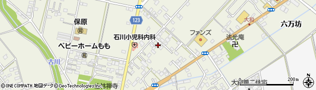 福島県伊達市保原町（半道）周辺の地図