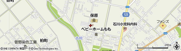 福島県伊達市保原町東台後周辺の地図