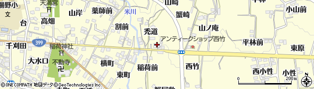 福島県福島市飯坂町湯野禿道19周辺の地図