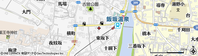 福島県福島市飯坂町立町周辺の地図