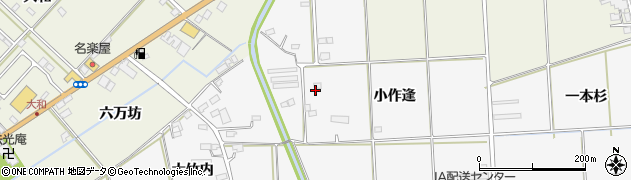 福島県伊達市保原町大泉小作逢周辺の地図