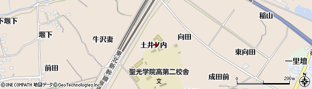 福島県桑折町（伊達郡）成田（土井ノ内）周辺の地図