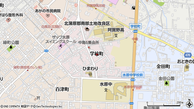 〒959-2032 新潟県阿賀野市学校町の地図