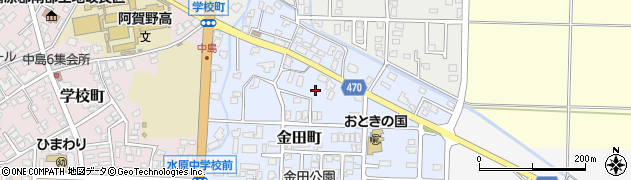 新潟県阿賀野市下金田周辺の地図
