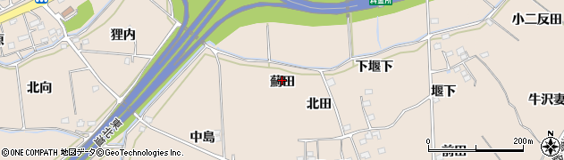 福島県桑折町（伊達郡）松原（薊田）周辺の地図